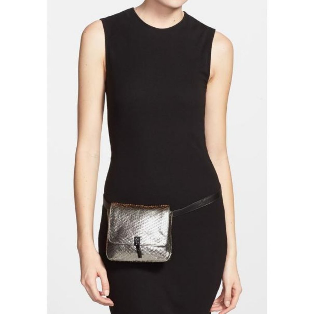 Cynnie Anthracite Leather Crossbody Bag